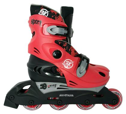 Inline Αυξομειούμενα Rollers Κόκκινα Παιδικά Αθλοπαιδιά