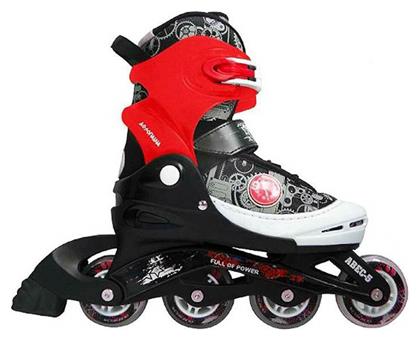 Inline Αυξομειούμενα Rollers Μαύρα/Κόκκινα Παιδικά Αθλοπαιδιά