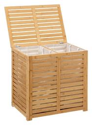 Καλάθι Απλύτων Bamboo με Καπάκι 60x40x58cm Καφέ Atmosphera