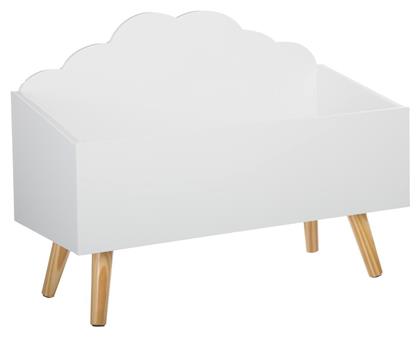 Παιδικό Κουτί Αποθήκευσης από Ξύλο Cloud Λευκό 58x28x45.5cm Atmosphera