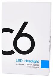 Λάμπες Αυτοκινήτου Headlights C6 H7 LED 6000K Ψυχρό Λευκό 12-24V 60W 2τμχ Autoline