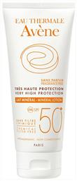 Lait Mineral Αδιάβροχη Αντηλιακή Κρέμα για το Σώμα SPF50 100ml Avene