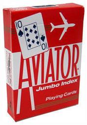 1000876 Τράπουλα Πλαστικοποιημένη Κόκκινη Aviator