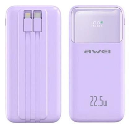 P106K 10000mAh 22.5W Μωβ Awei