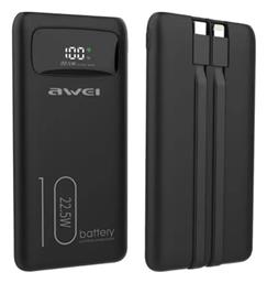 P168K 10000mAh 22.5W Μαύρο Awei