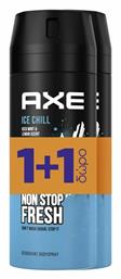 Ice Chill Ice Mint & Lemon Non Stop Fresh Αποσμητικό 48h σε Spray 2x150ml Axe