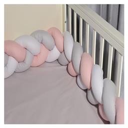 Πάντα Πλεξούδα Εσωτερική Λευκό-Γκρι-Ροζ 20x200cm Baby Oliver