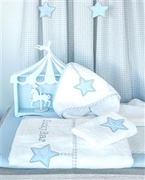 Βρεφική Κάπα-Μπουρνούζι ''Lucky Star'' με Κουκούλα Γαλάζια Baby Oliver