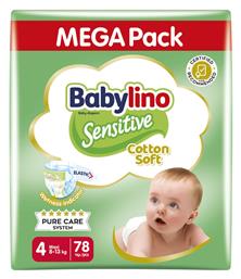 Babylino Sensitive With Chamomile Πάνες με Αυτοκόλλητο No. 4 για 7-18kg 78τμχ