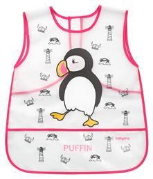 Αδιάβροχη Ποδιά Πλαστική με Ενιαίο Λαιμό Creative Baby Pink Penguin για 36 m+ Babyono