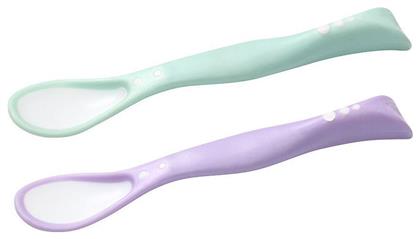 Βρεφικό Σετ με Κουτάλια από Σιλικόνη Mint Purple 2τμχ Babyono