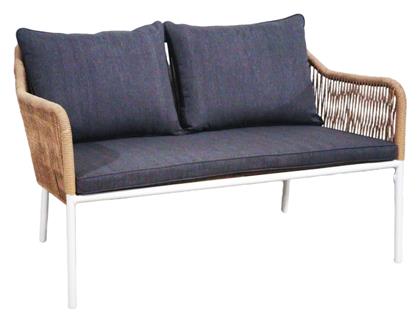Baffin Διθέσιος Καναπές Εξωτερικού Χώρου Rattan με Μαξιλάρια 129x70x77cm - HomeMarkt