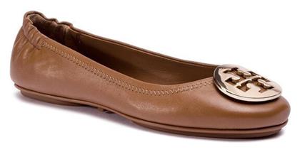 Μπαλαρίνες - Minnie Travel Ballet With Metal Logo 50393 Καφέ Tory Burch