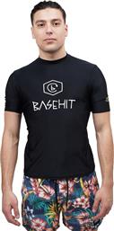 Basehit Ανδρική Κοντομάνικη Αντηλιακή Μπλούζα Μαύρη