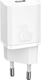 1x USB-C Wall Adapter Λευκό (Super Si) Baseus