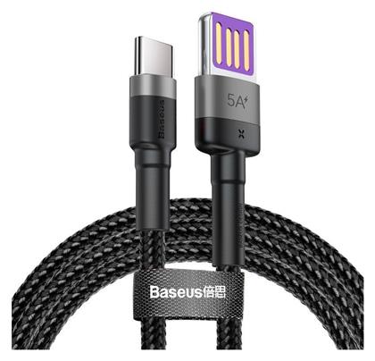 Cafule Braided USB 2.0 Cable USB-C male - USB-A male Μαύρο 1m (CATKLF-PG1) Baseus