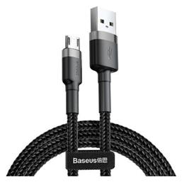 Cafule Braided USB 2.0 to micro USB Cable Γκρι 0.5m (CAMKLF-AG1) Baseus