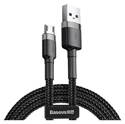 Cafule Braided USB 2.0 to micro USB Cable Γκρι 1m (CAMKLF-BG1) Baseus