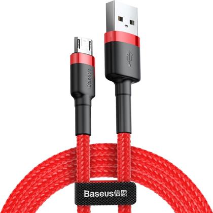 Cafule Braided USB 2.0 to micro USB Cable Κόκκινο 1m (CAMKLF-E09 ) Baseus