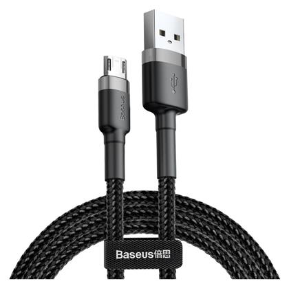 Cafule Braided USB 2.0 to micro USB Cable Μαύρο 3m (CAMKLF-HG1) Baseus