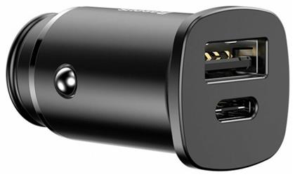 Square PPS Φορτιστής Αυτοκινήτου με Θύρες 1xUSB-A 1xType-C Baseus