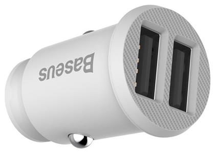 Grain Φορτιστής Αυτοκινήτου με Θύρες 2xUSB-A Baseus