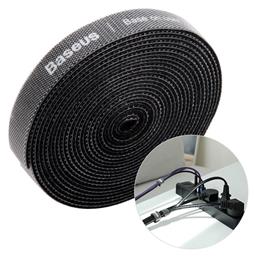 Rainbow Circle Velcro Straps Δεματικά Καλωδίων Μαύρο 3m 1τμχ Baseus