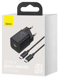 Super Si USB-C 25W με Καλώδιο USB-C - USB-C Baseus