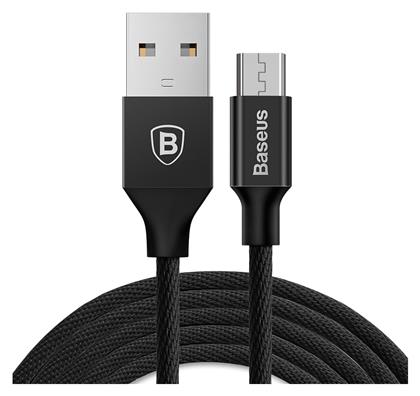 Yiven Braided USB 2.0 to micro USB Cable Μαύρο 1.5m (CAMYW-B01) Baseus