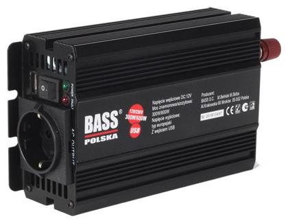 Inverter Αυτοκινήτου 600W για Μετατροπή 12V DC σε 230V AC με 1xUSB Bass Polska