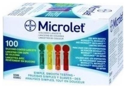 Microlet Colored Σκαρφιστήρες 100τμχ Bayer