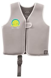 Παιδικό Γιλέκο Κολύμβησης για 3-6 Ετών / 18-30kg Νεοπρενίου με Αφαιρούμενα Τουβλάκια Γκρι Naj Bbluv