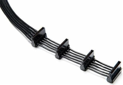 CS-3440 7-Pin SATA III - 3x 7-Pin SATA III Angle (90°) Cable 0.42m Μαύρο (BC022) Be Quiet