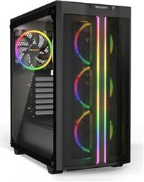 Be Quiet Pure Base 500 FX Gaming Midi Tower Κουτί Υπολογιστή με Πλαϊνό Παράθυρο και RGB Φωτισμό Μαύρο