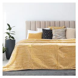 11000 Κουβέρτα Βελουτέ Μονή 160x220εκ. Κίτρινο Beauty Home