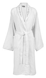 3090 Γυναικείο Μπουρνούζι με Γιακά Εκρού 450gr/m² Beauty Home