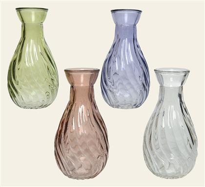 Γυάλινο Βαζάκι 5.5 X 10 Cm Πρασινο Ευκαλυπτου Beauty Home