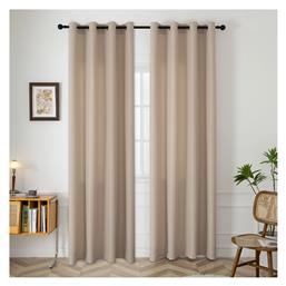 Κουρτίνα με Τρουκς Effect 8443 Άμμου 140x270εκ. Beauty Home