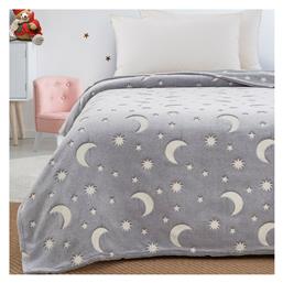 Beauty Home Κουβέρτα Fleece Art 160x220εκ. Φωσφορίζουσα Γκρι