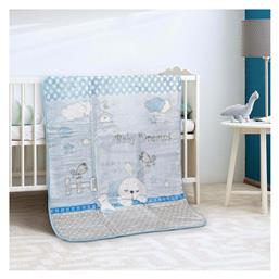 Κουβέρτα Κούνιας Art 5260 Βελουτέ Γαλάζια 110x140cm Beauty Home