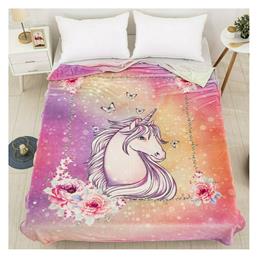 Κουβέρτα Βελουτέ Unicorn 160x220cm Πολύχρωμη Beauty Home