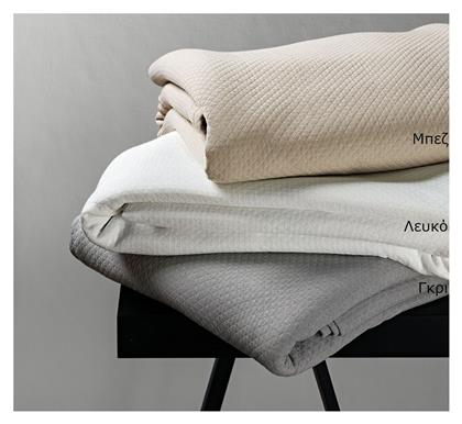 Κουβέρτα Ξενοδοχείου King Size Πικέ Λευκή 260x280cm Matelasse Beauty Home