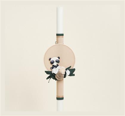 Λαμπάδα Βάπτισης με θέμα Panda Beauty Home