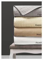 Μονή Κουβέρτα Ξενοδοχείου Πικέ Γκρι 170x240cm Beauty Home