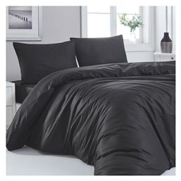 Παπλωματοθήκη Βαμβακερή Μονή 170x250 1999 Μαύρο Beauty Home