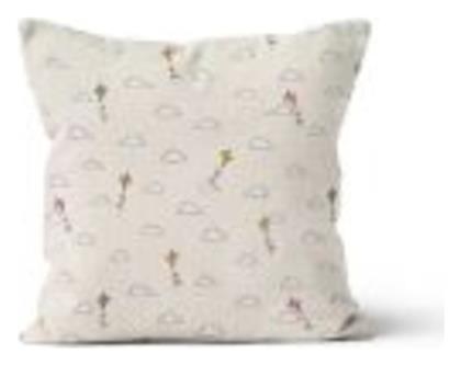 Παιδική Διακοσμητική Μαξιλαροθήκη Μπεζ Μ45xΥ45εκ. Beauty Home