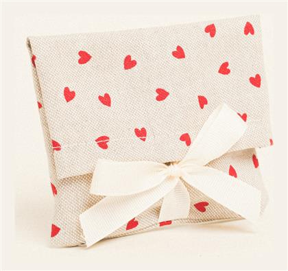 Πουγκι Κορδελα 12 X 17 Cm Μικρες Κοκκινες Καρδιες Beauty Home