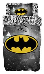 Σετ Παιδικό Πάπλωμα Μονό με Μαξιλαροθήκη Batman 6184 Γκρι 160x240εκ. Beauty Home