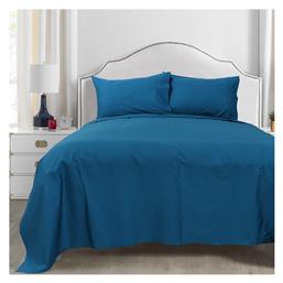 Σετ Σεντόνι με 1 Μαξιλαροθήκη King Size με Λάστιχο 240x270+37εκ. 4 Seasons Art 12000 Πετρόλ 2τμχ Beauty Home