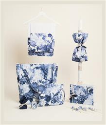 Σετ Βαπτισης Μπλε Λουλουδια Beauty Home